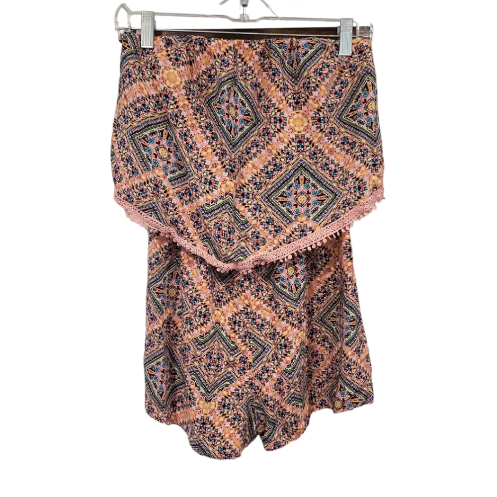 Boho Flounce Top Romper